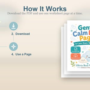 Gentle Calm Down Pages | Calm Down Worksheets | Printable PDF | Digital Download image 8