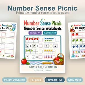 Number Sense Picnic | Number Sense Worksheets | Printable PDF | Digital Download image 2