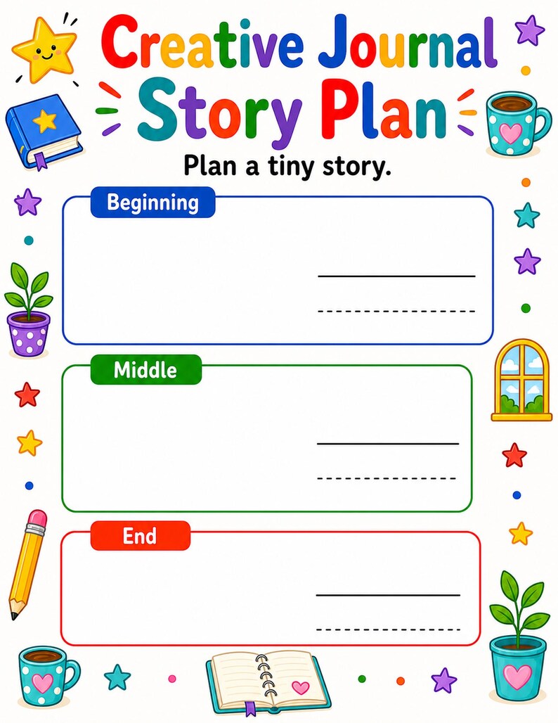Creative Journal Pages | Journal Prompts for Kids | Printable PDF | Digital Download image 7