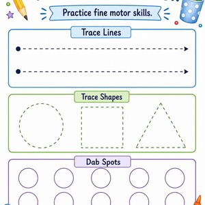 微細運動能力マット | 微細運動能力ワークシート | 印刷可能なPDF | デジタルダウンロード 画像 7
