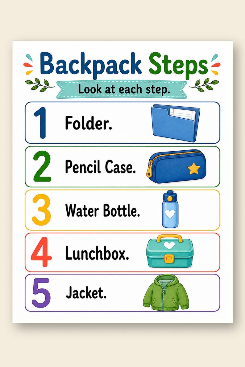 Backpack Ready | Backpack Checklist | Printable PDF | Digital Download image 9