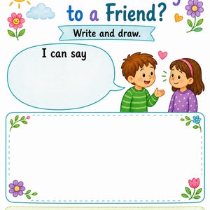 Friendship Feelings Pages | Friendship Worksheets for Kids | Printable PDF | Digital Download image 7