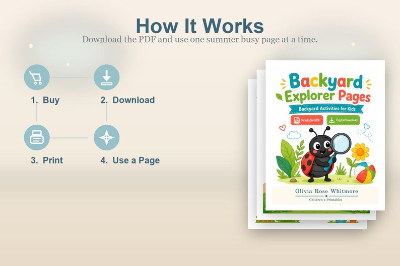 Backyard Entdecker-Seiten | Gartenaktivitäten für Kinder | Druckbare PDF | Digitaler Download Bild 8
