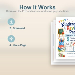 Pack de révision pour la maternelle | Feuilles de travail pour la maternelle | PDF imprimable | Téléchargement numérique image 8