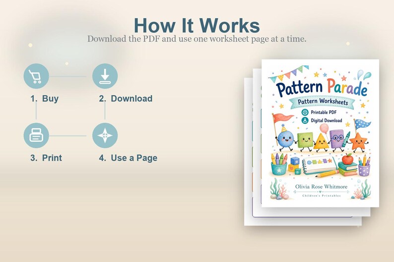 Pattern Parade | Pattern Worksheets | Printable PDF | Digital Download image 8