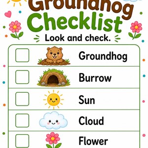 Groundhog Meadow Activity Pages | Groundhog Day Activity Sheets | Printable PDF | Digital Download image 4