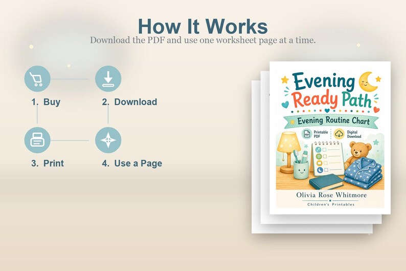 Evening Ready Path | Evening Routine Chart | Printable PDF | Digital Download image 8