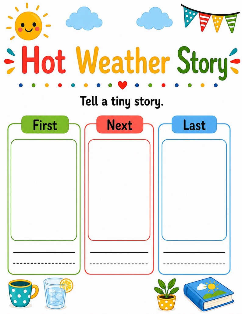 Hot Weather Home Pages | Hot Weather Activities for Kids | Printable PDF | Digital Download image 7