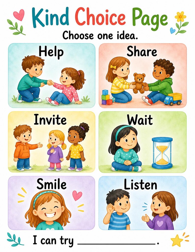 Kind Words Garden | Kindness Worksheets for Kids | Printable PDF | Digital Download image 4