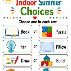 Indoor Sommer Spiel Seiten | Indoor-Sommeraktivitäten für Kinder | Druckbare PDF | Digitaler Download Bild 6