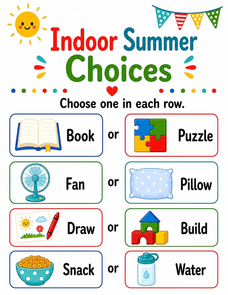 Indoor Sommer Spiel Seiten | Indoor-Sommeraktivitäten für Kinder | Druckbare PDF | Digitaler Download Bild 6
