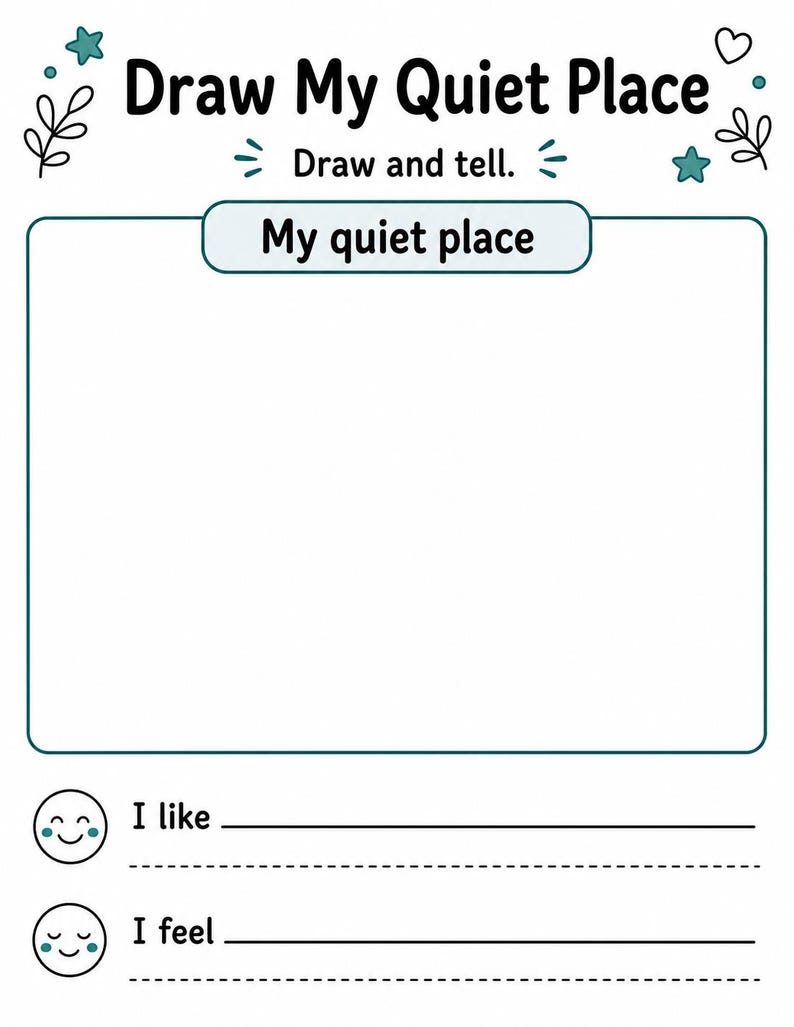 Gentle Calm Down Pages | Calm Down Worksheets | Printable PDF | Digital Download image 5