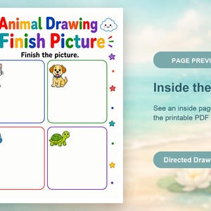 Directed Drawing Animals | Directed Drawing for Kids | Printable PDF | Digital Download image 10
