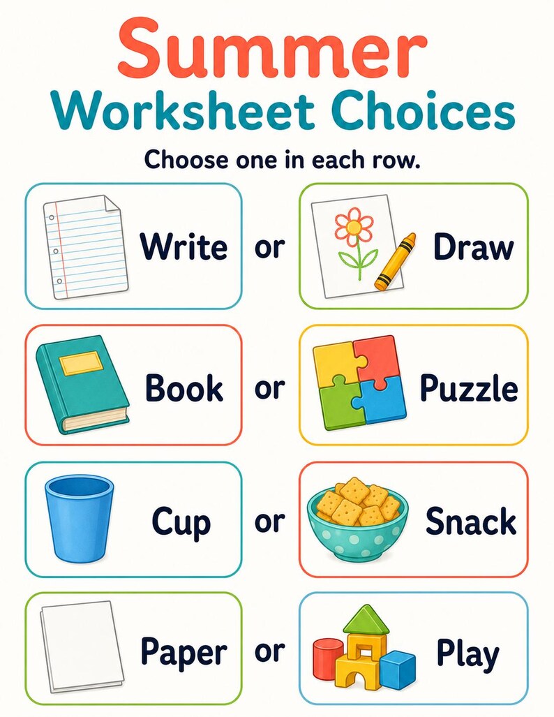 Sunny Summer Worksheet Pages | Summer Worksheets for Kids | Printable PDF | Digital Download image 6