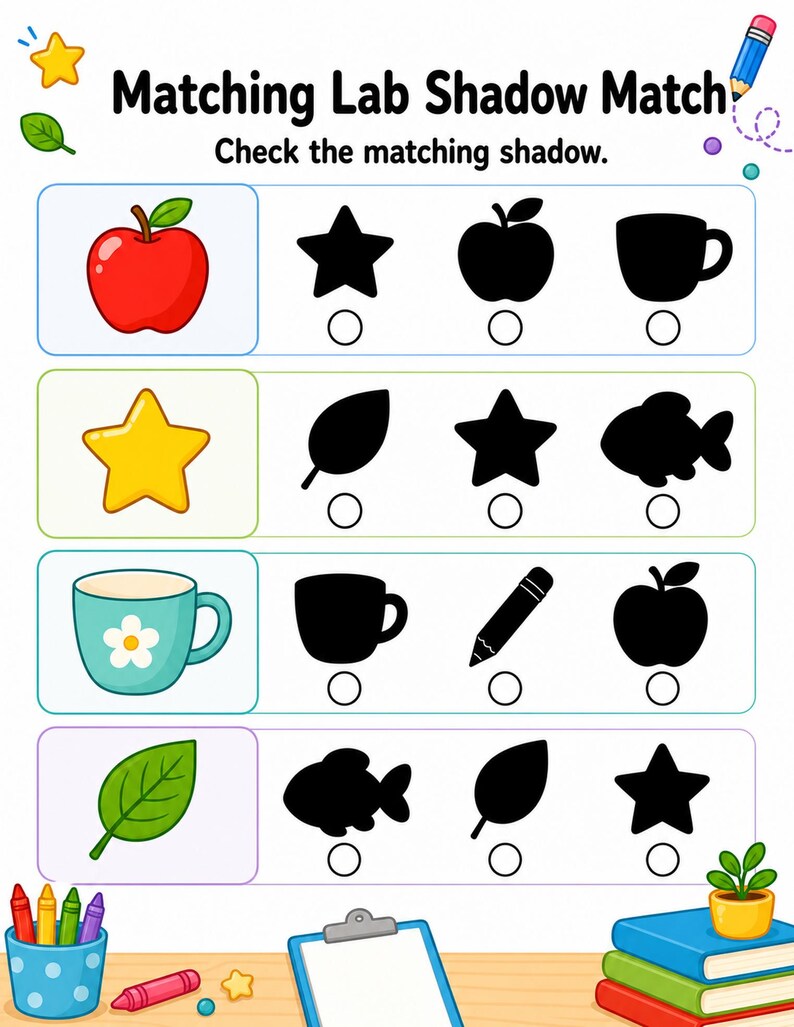 Picture Matching Lab | Matching Worksheets | Printable PDF | Digital Download image 5