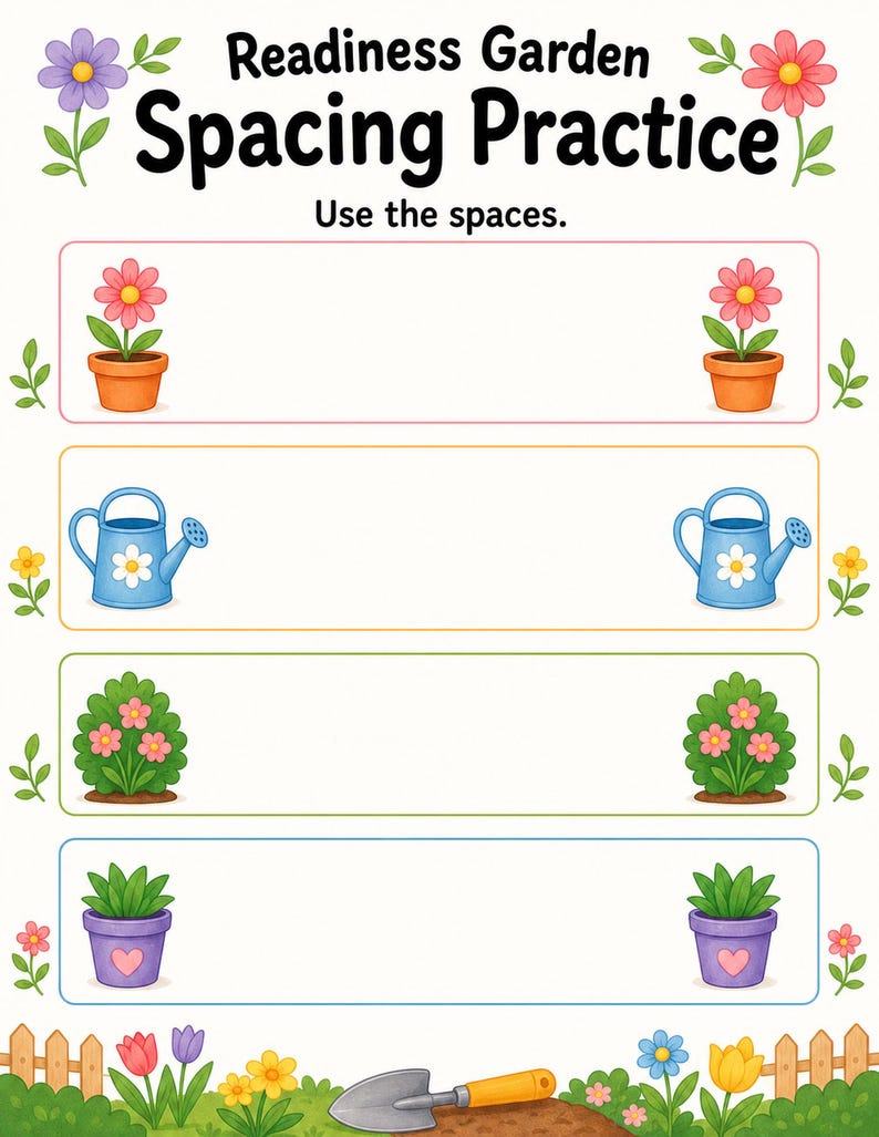 Writing Readiness Garden | Writing Readiness Worksheets | Printable PDF | Digital Download image 4
