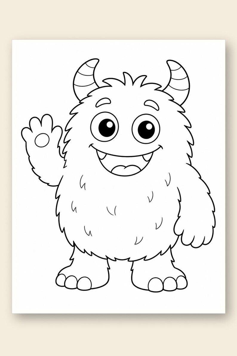 Monster Friends Malvorlagen | Monster Malvorlagen | Druckbare PDF | Digitaler Download Bild 9