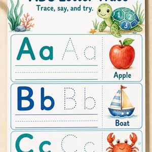 Turtle Number Steps | Preschool Worksheets | Printable PDF | Digital Download image 5