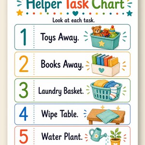Taakkaarten voor helpers | Karweikaarten voor kinderen | Afdrukbare pdf | Digitale download afbeelding 9