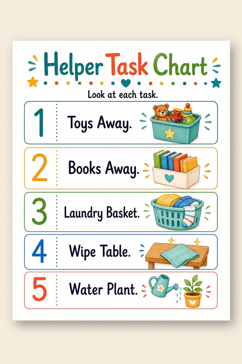 Taakkaarten voor helpers | Karweikaarten voor kinderen | Afdrukbare pdf | Digitale download afbeelding 9