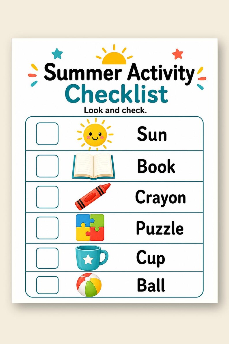 Sunny Home Activity Pages | Summer Activity Pages for Kids | Printable PDF | Digital Download image 9