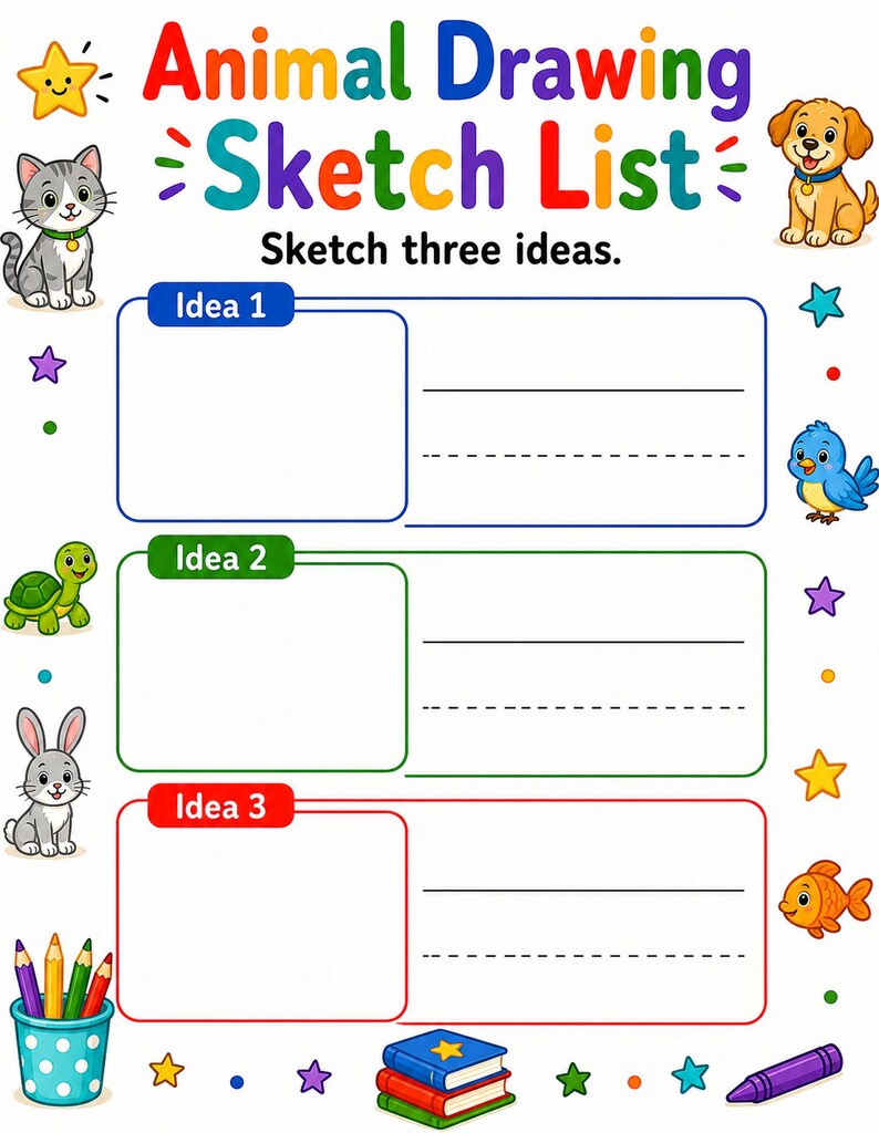 Directed Drawing Animals | Directed Drawing for Kids | Printable PDF | Digital Download image 6