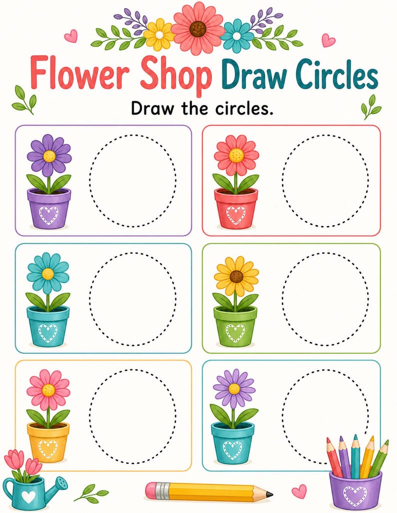 Fine Motor Flower Shop | Fine Motor Worksheets | Printable PDF | Digital Download image 4
