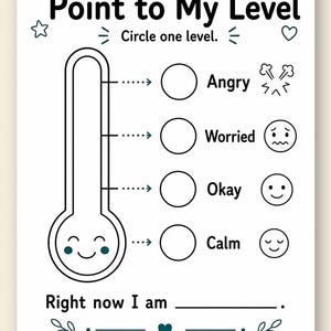 My Feeling Thermometer | Feelings Thermometer | Printable PDF | Digital Download image 9