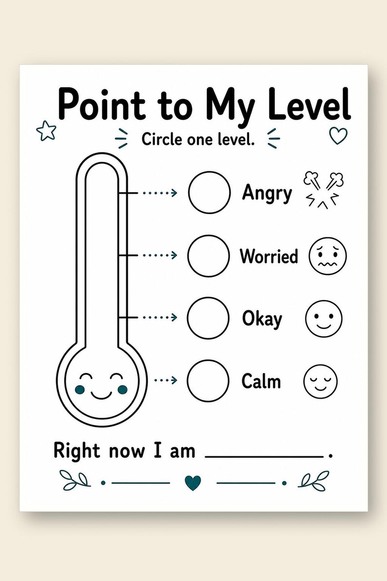 My Feeling Thermometer | Feelings Thermometer | Printable PDF | Digital Download image 9