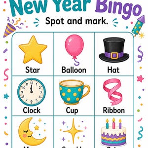 Sparkle Neujahrs-Tätigkeitsseiten | Neujahrs-aktivitätsblätter | Druckbare PDF | Digitaler Download Bild 3