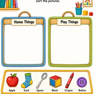 Little Hands Sorting Mats | Sorting Activities for Preschoolers | Printable PDF | Digital Download image 3