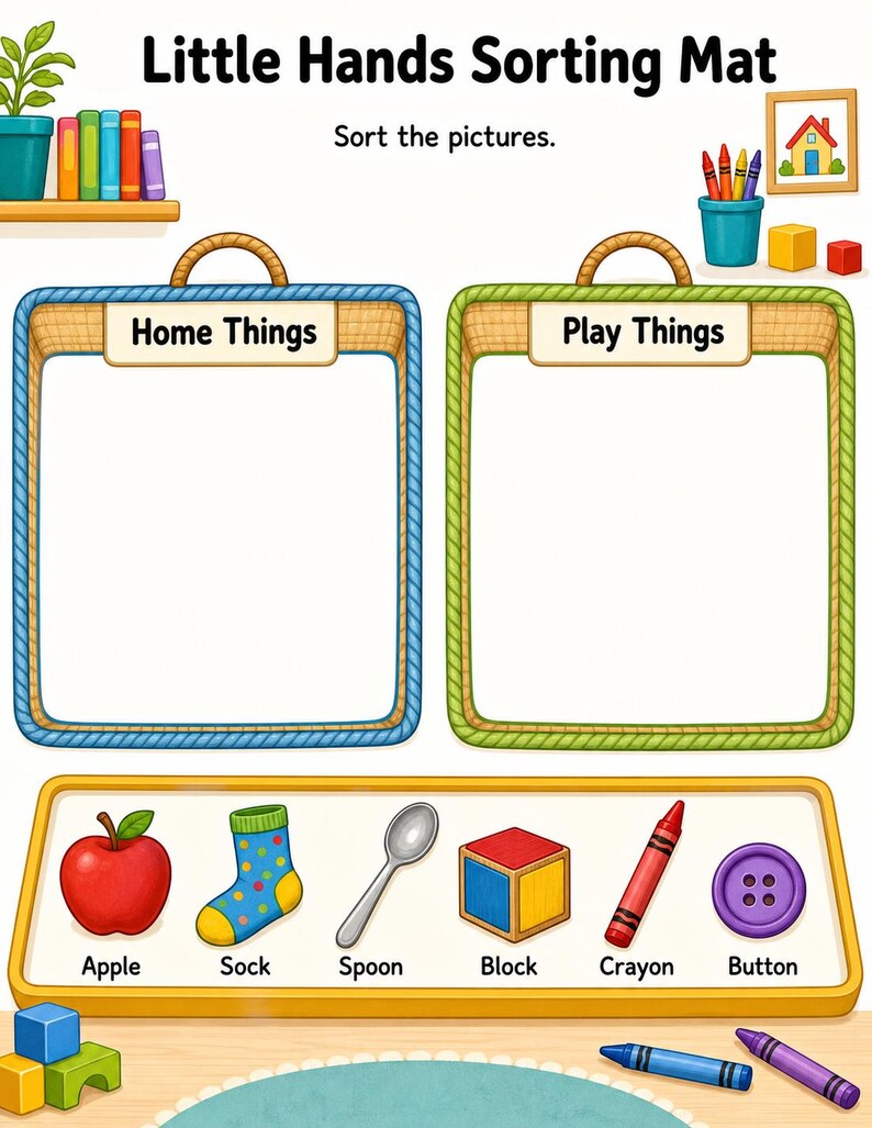 Little Hands Sorting Mats | Sorting Activities for Preschoolers | Printable PDF | Digital Download image 3