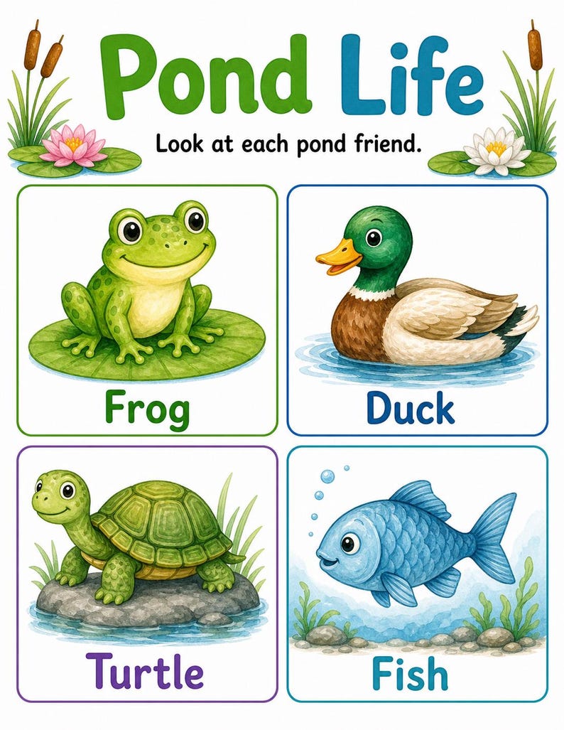 Pond Life Explorer | Pond Life Worksheets | Printable PDF | Digital Download image 3