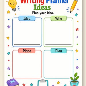 Creative Writing Planner | Writing Graphic Organizer | Printable PDF | Digital Download image 9