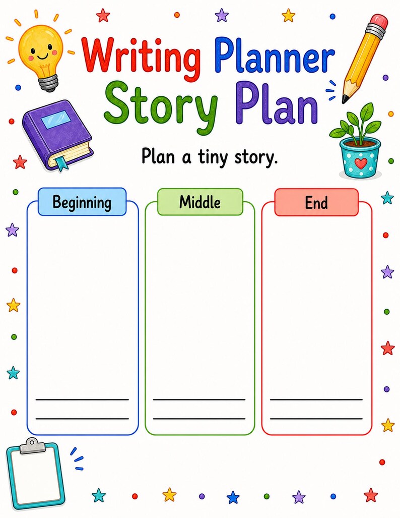 Creative Writing Planner | Writing Graphic Organizer | Printable PDF | Digital Download image 7