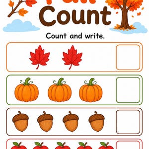 Autumn Leaf Activity Pages | Fall Activity Sheets | Printable PDF | Digital Download image 5