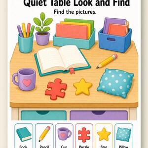 Quiet Table Puzzles | Druckbare besetzten Seiten | Druckbare PDF | Digitaler Download Bild 9