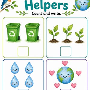 Erdpflegehelfer | Earth Day Arbeitsblätter | Druckbare PDF | Digitaler Download Bild 5