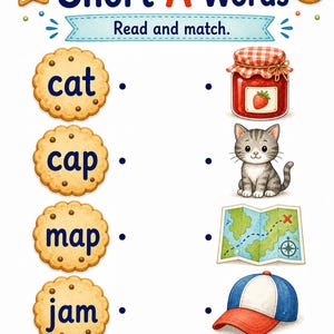 Cookie CVC Wörter | CVC Wörter Arbeitsblätter | Druckbare PDF | Digitaler Download Bild 3