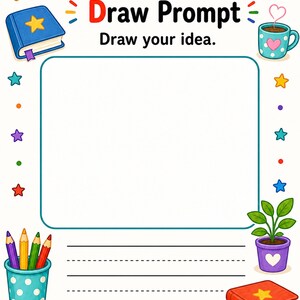 Creative Journal Pages | Journal Prompts for Kids | Printable PDF | Digital Download image 3