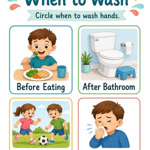 Lavado de manos para niños pequeños / Horario visual de lavado de manos / PDF imprimible / Descarga digital imagen 5
