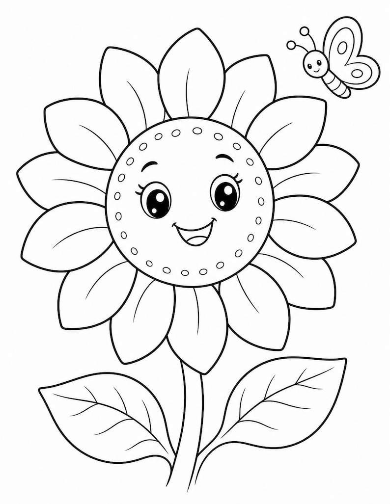 Garden Blooms Coloring Pages | Flower Coloring Pages | Printable PDF | Digital Download image 3