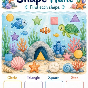 Compétences sous-marines | Sous la mer Feuilles de travail | PDF imprimable | Téléchargement numérique image 6