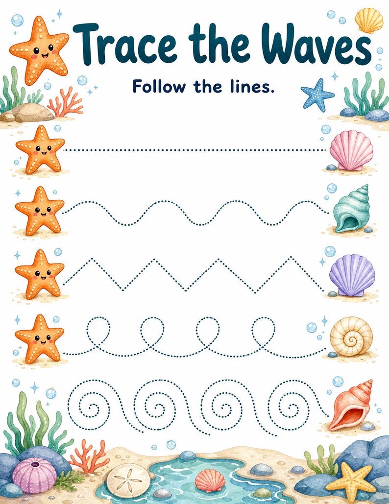 Starfish Activity Cove | Kids Activity Sheets | Printable PDF | Digital Download image 7