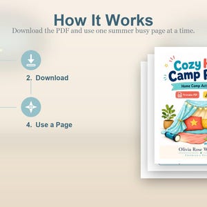 Páginas para atividades aconchegantes em casa | Páginas de atividades para acampamento em casa | PDF para imprimir | Download digital imagem 8
