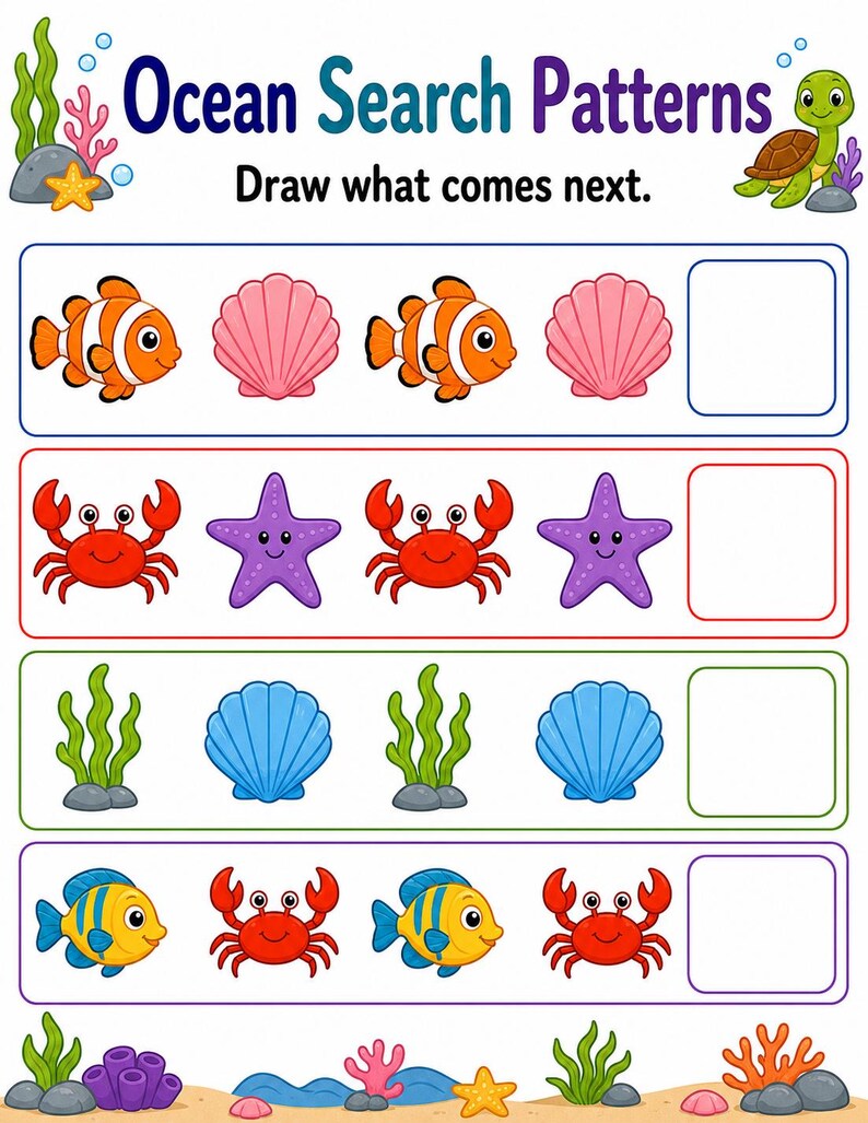 Ozean-Suche Puzzles | Ozean Aktivität Bogen | Druckbare PDF | Digitaler Download Bild 6