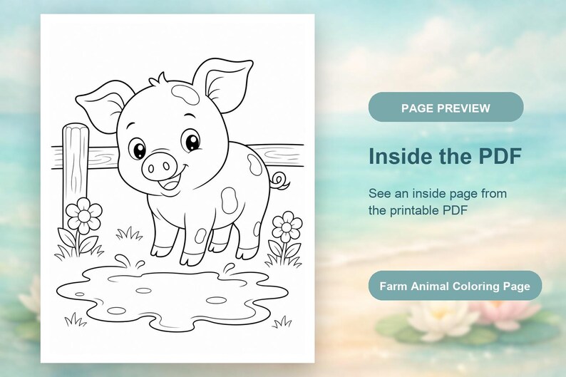 Bauernhof Freunde | Tiere vom Bauernhof | Druckbare PDF | Digitaler Download Bild 10