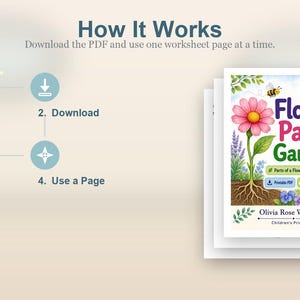 Flower Parts Garden | Parts of a Flower Worksheet | Printable PDF | Digital Download image 8