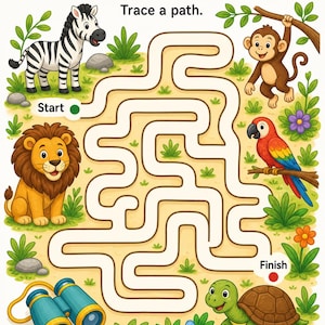 Look And Find Zoo Pages | I Spy Printable | Printable PDF | Digital Download image 3