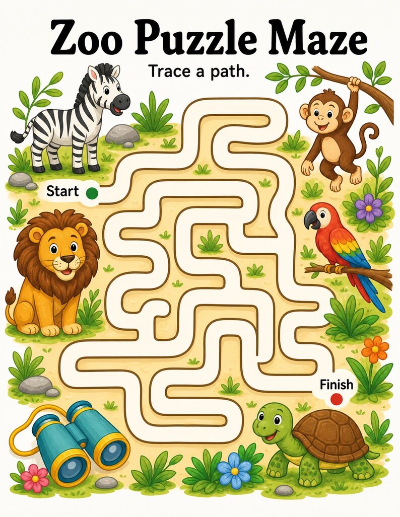 Look And Find Zoo Pages | I Spy Printable | Printable PDF | Digital Download image 3